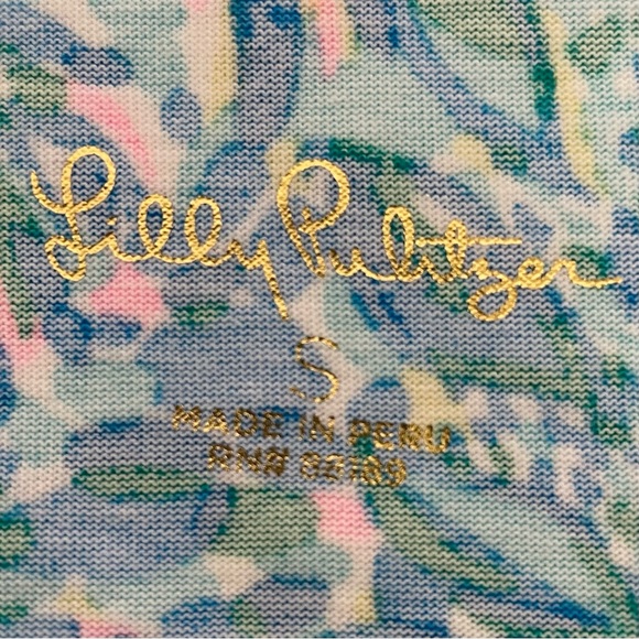 NWT Lilly Pulitzer Etta V-Neck Dress Surf Blue Coral Of The Story Size Small - Picture 4 of 8